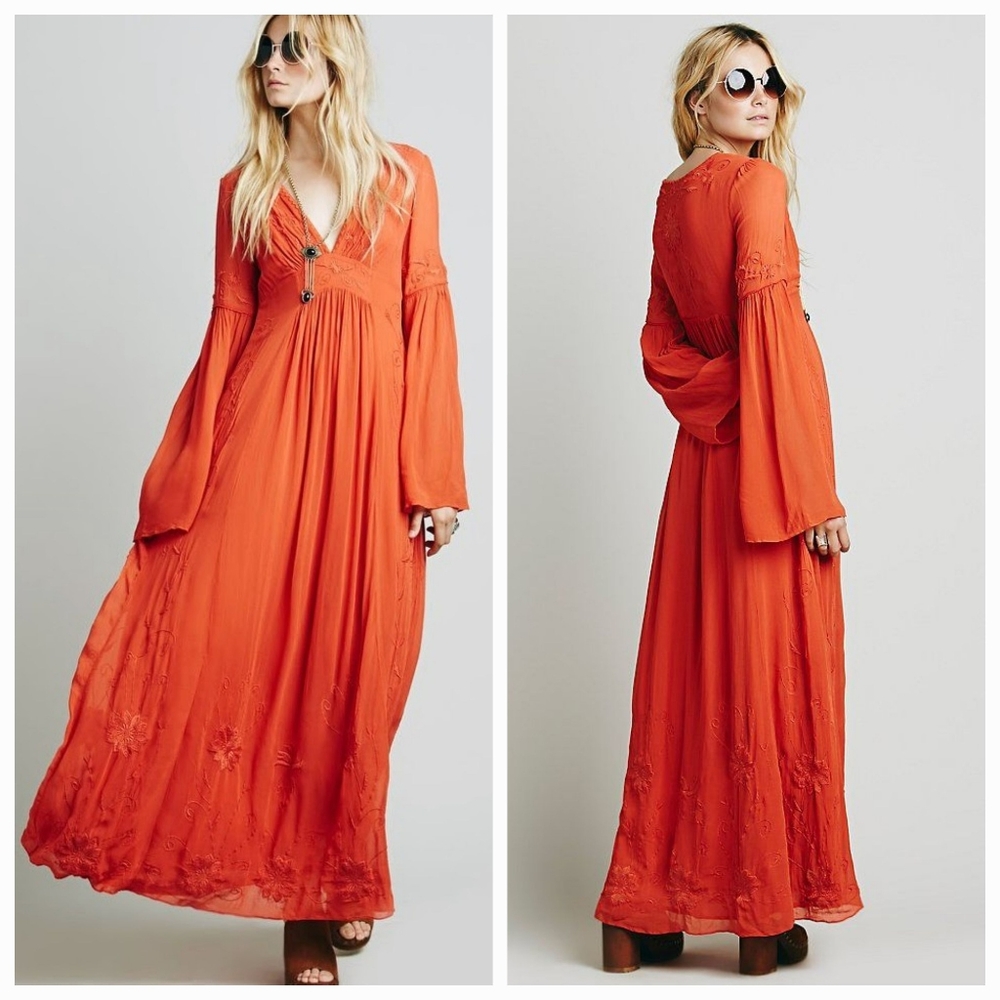 Free People Summer Love Chiffon Maxi dress